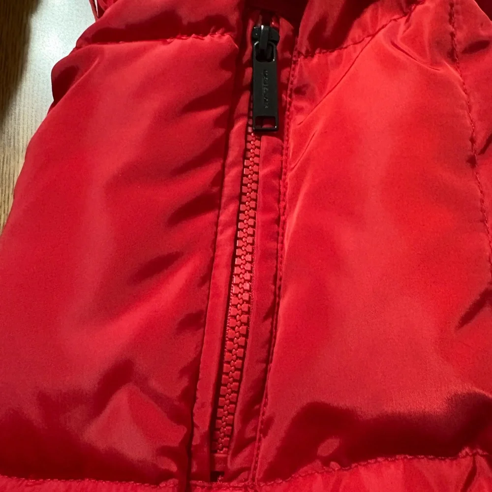 Michael Michael Kors Red Belted Long Puffer Coat Sz. Medium